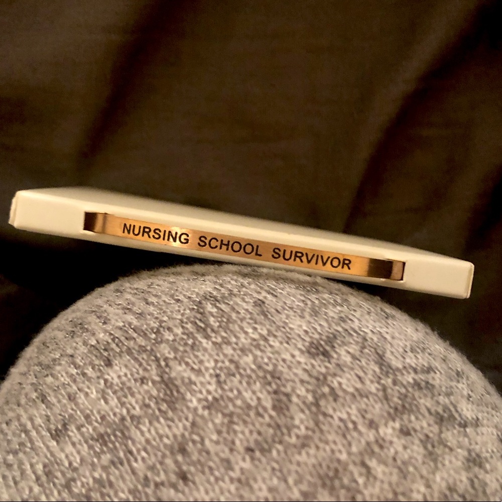 Gold Nursing School Survivor Bracelet